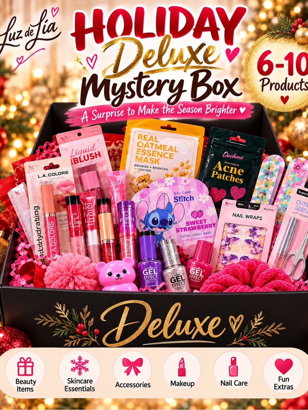 Holiday Mystery Box | Beauty & Self-Care Surprise Gift | 6ā10 Products
